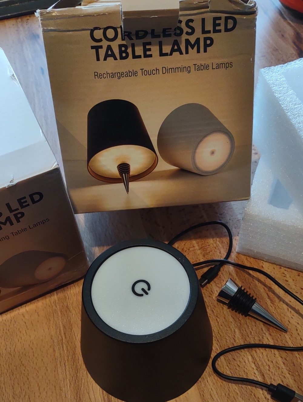 Cordless LED Table Lamps. Set Of two.